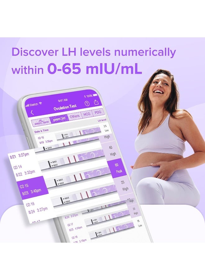 Premom Quantitative Ovulation Test Strips, Ovulation Predictor Kit With Smart Digital Ovulation Reader App, Numerical Ovulation Tests, 20 Lh Tests - Image 4